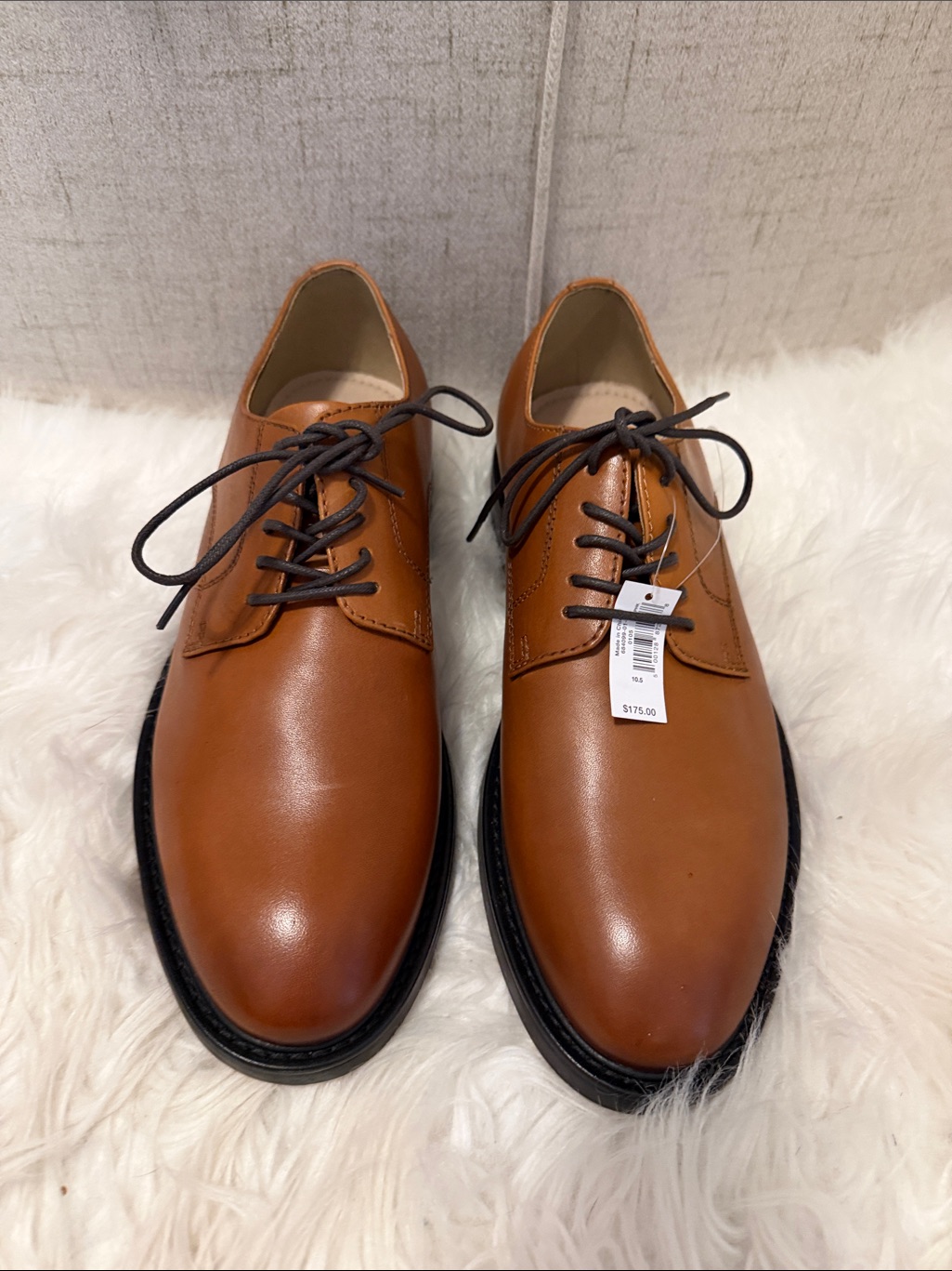Banana Republic Men's Cognac Leather Derby Shoes